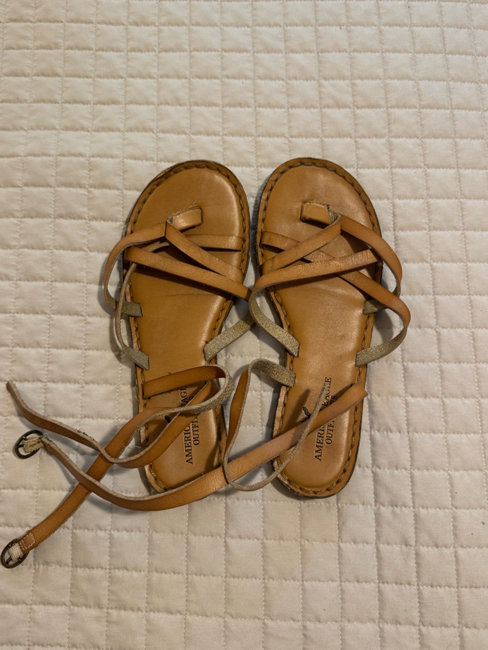 American Eagle Outfitters Tan Leather Sandals